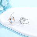 wholesale 925 Sterling Silver Sloth Heart Leverback Earrings for Women Girls Gifts-0-1
