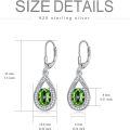 wholesale Sterling Silver Genuine Simulated Birthstone Teardrop Leverback Earrings-0-39