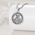 wholesale 925 Sterling Silver Nordic Pendant with Valknut and Ravens Design Necklace for Men & Women-0-2