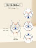 wholesale 925 Sterling Silver Evil Eye Moon Star Pendant Necklaces for Women Girls s-0-3