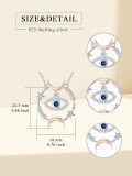 wholesale 925 Sterling Silver Evil Eye Moon Star Pendant Necklaces for Women Girls s-0-3