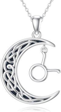 wholesale Sterling Silver Zodiac Necklace 12 Constellations Pendant Jewelry for Women Men-Taurus(4.20-5.20)