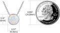 wholesale 925 Sterling Silver Synthetic Opal Round Pendant Necklace with 18+2 Chain-0-1