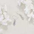 wholesale 925 Sterling Silver Rainbow Crystal Infinity Twist Drop Leverback Earrings with Flower Design-0-2