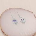 wholesale 925 Sterling Silver Thistle Earrings Wholesale With Purple Gemstones In Tear Drop Design-0-2