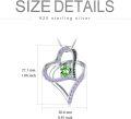 wholesale TOUPOP Emerald Necklace Sterling Silver Forever Love Heart Pendant Necklace With May Birthstone Birthday Christams Jewelry For Women Her Wife -0-4