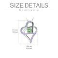 TOUPOP Sterling Silver Emerald Forever Love Heart Pendant Necklace-0-4