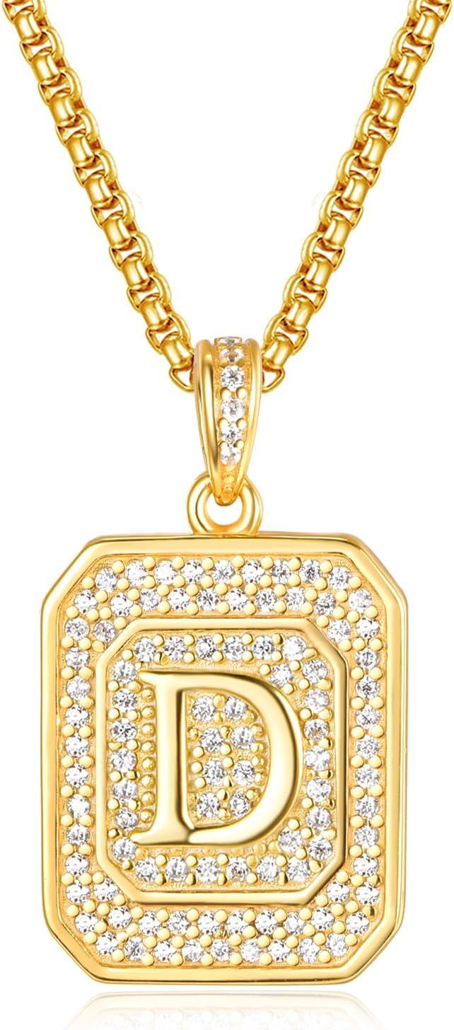 wholesale Gold Filled Sterling Silver Letter Jewelry Necklace for Women Gift for Mom Wife Birthday Anniversary Christmas-Letter D