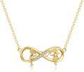 wholesale 14K Gold Infinity Love Sisters and Mom Charm Necklace for Women Girls - Mothers Day s-0-0