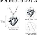 wholesale 925 Sterling Silver Heart with Butterfly and Black Stone Pendant Necklace-0-4
