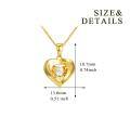 wholesale 18K Gold Heart Shaped Pendant with Diamond Accent Necklace for Women - 18K Gold Set-0-2