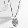 wholesale 925 Sterling Silver Saint Jude Thaddeus Medal Pendant Necklace for Men Women Faith  36 Chain-0-1