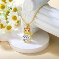 wholesale Gold 925 Sterling Silver 5A Cubic Zirconia Cartoon Cat Pendant Necklace for Women-0-1