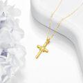 wholesale 14K Gold Star of David Cross Pendant Chain Necklaces for Girls and Women Religious  Ideas-0-2