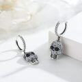wholesale 925 Sterling Silver Gothic Skull Pendant & Studs Set Punk Style Jewellery Gift for Her Him-0-4