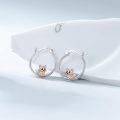 wholesale 925 Sterling Silver Fox Hoop Earrings - Cute Animal  for Her-0-2