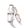 TOUPOP 14k Gold Moissanite Wedding Ring Sets For Him And Her-0-0