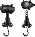 wholesale Black Cat 925 Sterling Silver Hypoallergenic Stud Earrings with Blue Rhinestones-0-0