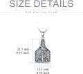 wholesale 925 Sterling Silver Western Cow Tag with Mountain Cactus Pendant Necklaces for Women and Men-0-4