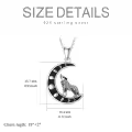TOUPOP Sterling Silver & Stone Sea Turtle Wolf Butterfly Alpaca Animal Necklace-0-3