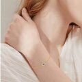 wholesale 14K Gold Evil Eye Bracelet with Cubic Zirconia and Beads - Adjustable Size (6-9)-0-1