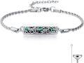 wholesale TOUPOP Urn Bracelet For Ashes For Women 925 Sterling Silver Dragonfly Abalone Shell Cremation Jewelry For Ashes Keepsake Pendant Locket Bracelet For Women Human -0-0