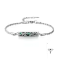 TOUPOP Sterling Silver Abalone Dragonfly Cremation Ashes Keepsake Bracelet-0-0