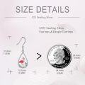 wholesale 925 Sterling Silver Teardrop Pink Flamingo Drop Earrings for Women-0-3