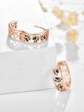 wholesale  Sterling Silver Paw Print Huggie Earrings for Women Pet Lover Gift -0-1