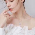 wholesale 925 Sterling Silver Celtic Knot Heart Opal Pendant Necklace For Women-0-1