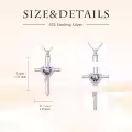 TOUPOP Sterling Silver Crystal Cross Urn Necklace Memorial Keepsake Jewelry-0-5