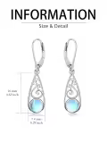 TOUPOP Sterling Silver Celtic Filigree Teardrop Leverback Earrings-0-3