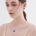 wholesale 925 Sterling Silver Tennis Girl Rose Gold Abalone Shell Pendant Necklace-0-4