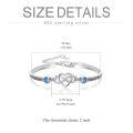wholesale 925 Sterling Silver Blue Crystal Infinity Heart Bracelet for Women-0-3