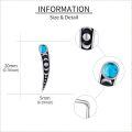 wholesale 925 Sterling Silver Turquoise Moon Phase Ear Climber Earrings for Women-0-4