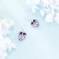 TOUPOP Sterling Silver Crystal Owl Earrings Birthday Christmas Jewelry For Women-0-3