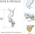 wholesale 925 Sterling Silver White Opal Acorn Squirrel Pendant Necklace for Women and Girls-0-5