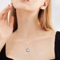 wholesale 925 Sterling Silver Celtic Moonstone Triquetra Trinity Knot Pendant Necklace for Women and Men-0-5
