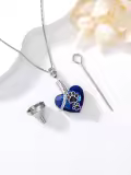 TOUPOP Sterling Silver Crystal Memorial Keepsake Hummingbird/Dragonfly/Butterfly/Cardinal Cremation Jewelry-0-2