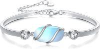 wholesale Sterling Silver Gemstone Bracelet for Women Fine Jewelry Gift-A-Moonstone-Jun.