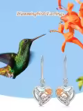 TOUPOP Sterling Silver Moonstone Hummingbird Butterfly Dangle Earrings-0-1