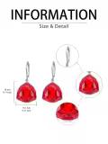 TOUPOP Sterling Silver Birthstone Geometric Drop Earrings For Women-0-2