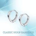 wholesale 925 Sterling Silver Hypoallergenic Small Round Hoop Earrings for Women (13mm)-0-5