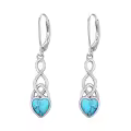 TOUPOP Sterling Silver Turquoise Dangle Teardrop Bohemian Drop Earrings-0-0