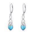 TOUPOP Sterling Silver Turquoise Dangle Teardrop Bohemian Drop Earrings-0-0
