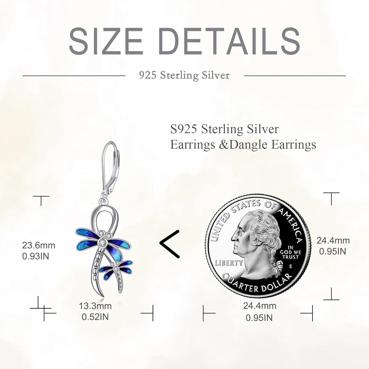 Sterling Silver Owl Dragonfly Butterfly Black Cat Hummingbird Dangle Earrings-0-4