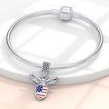 wholesale 925 Sterling Silver American Flag Eagle Shield Pendant Necklace USA  for Women Men-0-2