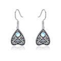 wholesale 925 Sterling Silver Tear Drop Earrings With Eye And Moonstone Design-0-0
