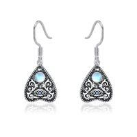 wholesale 925 Sterling Silver Tear Drop Earrings With Eye And Moonstone Design-Moonstone Evil Eye