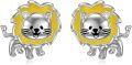 wholesale 925 Sterling Silver Lion Moonstone Stud Earrings - Cute Animal  for Women-0-0